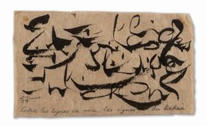 Entre le lignes de soie, les signes de lichen