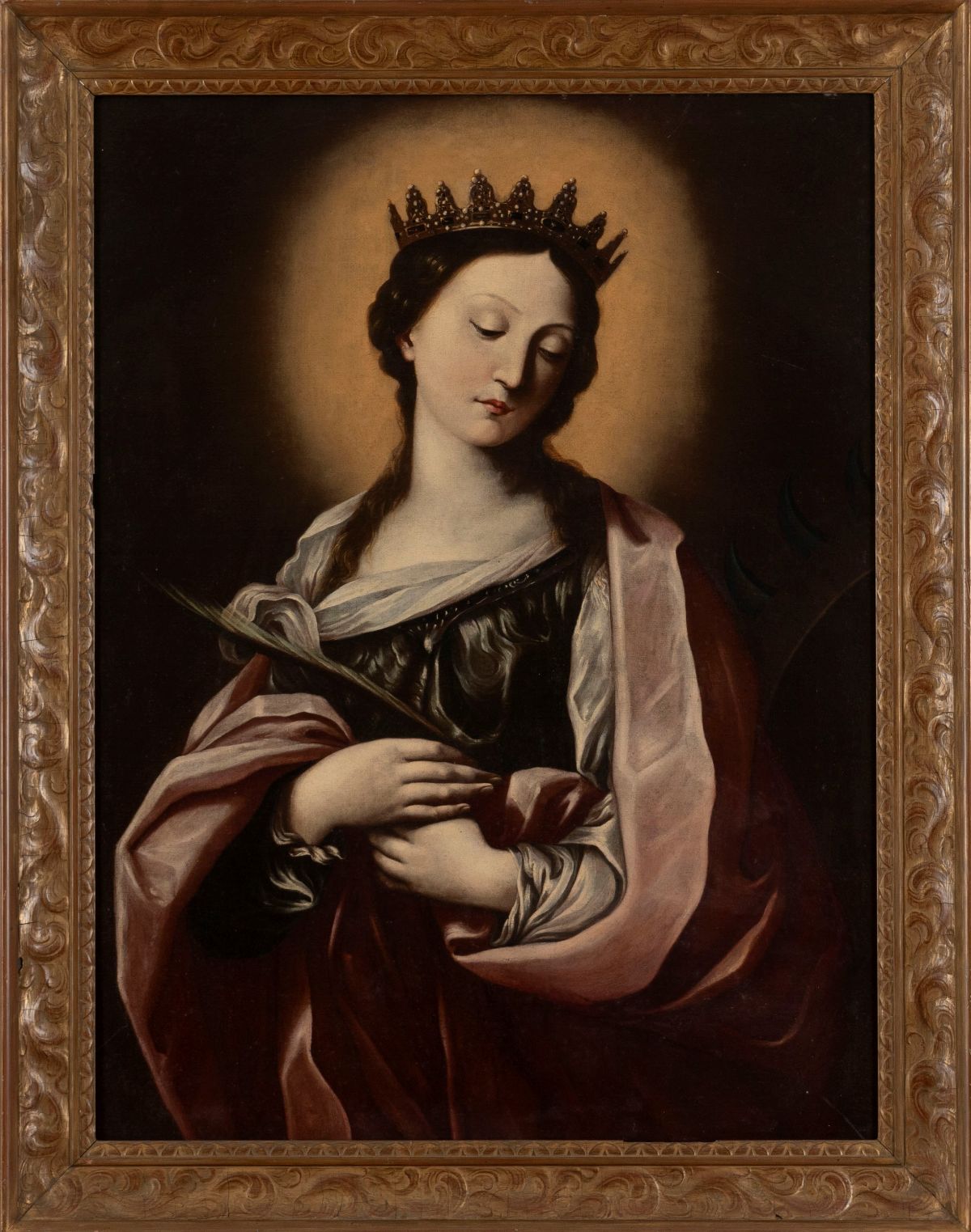 Scuola Bolognese, Secolo XVII - Francesco Gessi, Santa Caterina d'Alessandria, olio su tela