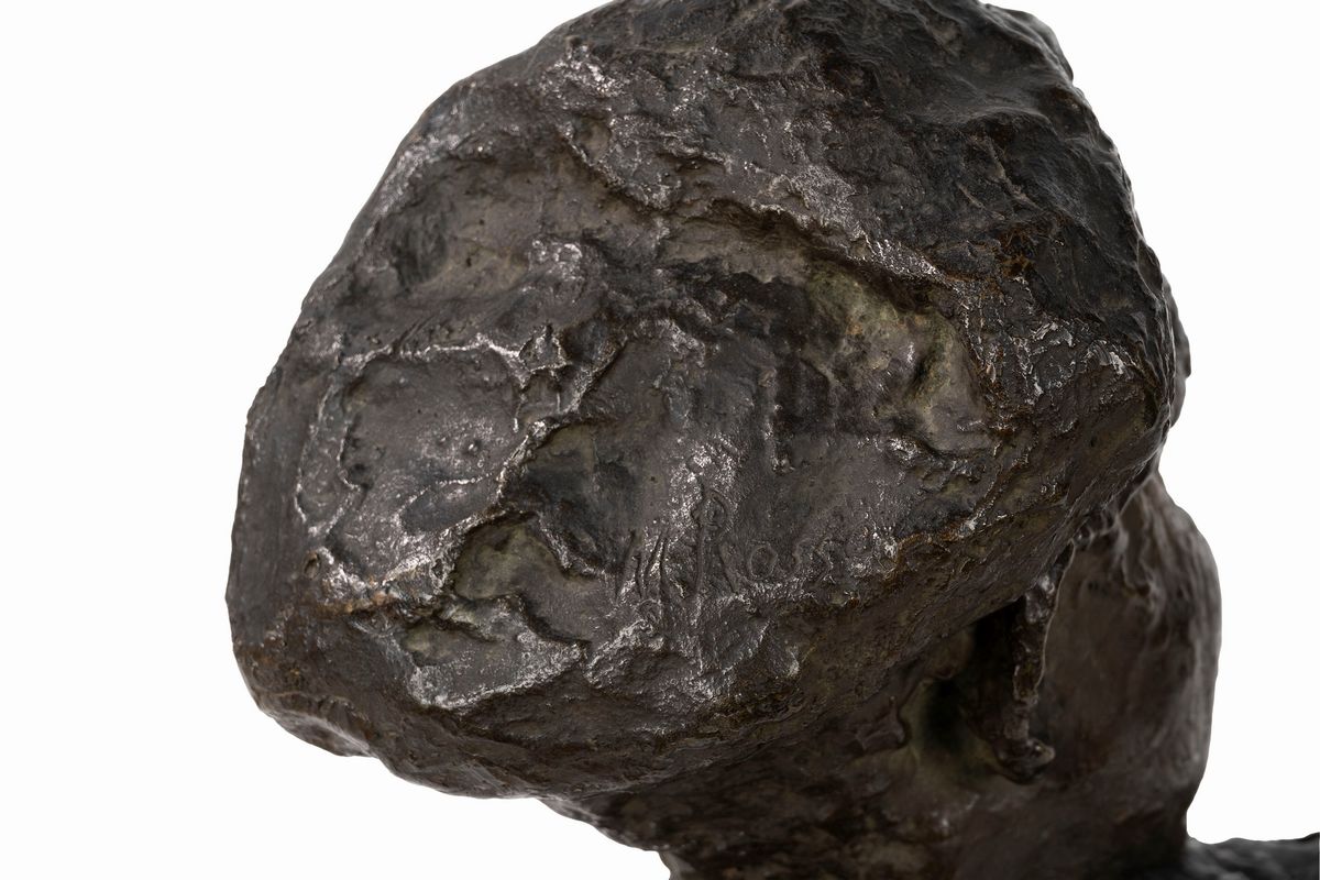 Da Medardo Rosso (torino 1858-milano 1928) - M. Rosso, Gavroche o Birichino, scultura in bronzo