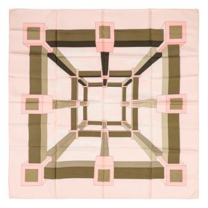 Perspective silk twill scarf