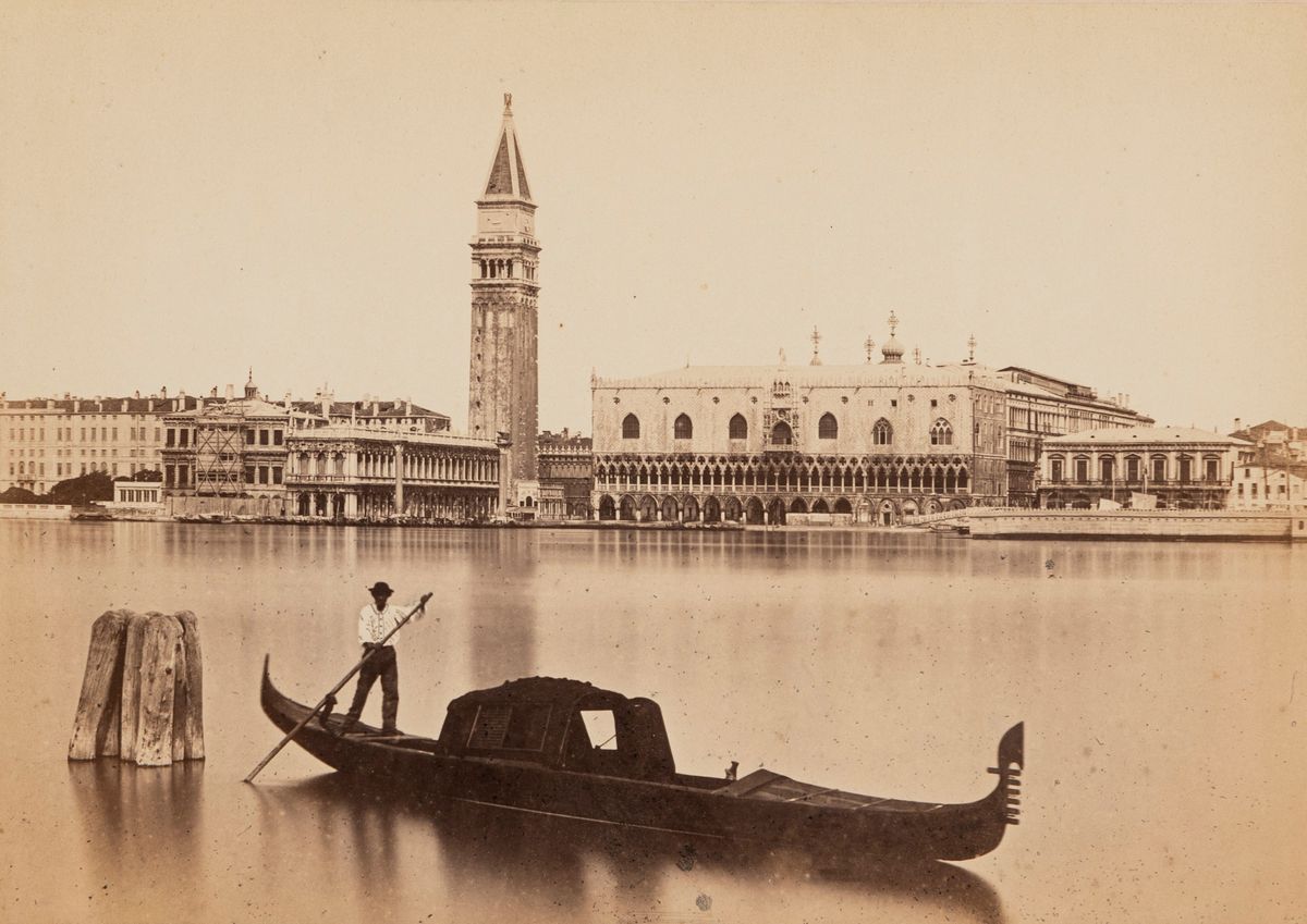 Tirage Albuminé Vintage Carlo Ponti Venezia Circa 1870 - Format 7x9,5 Cm, Original