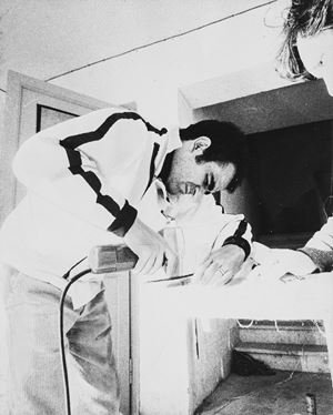 Gino Marotta al lavoro