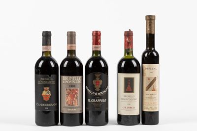 Selezione di Brunello di Montalcino DOCG, 1996-1998 (5 bottiglie)