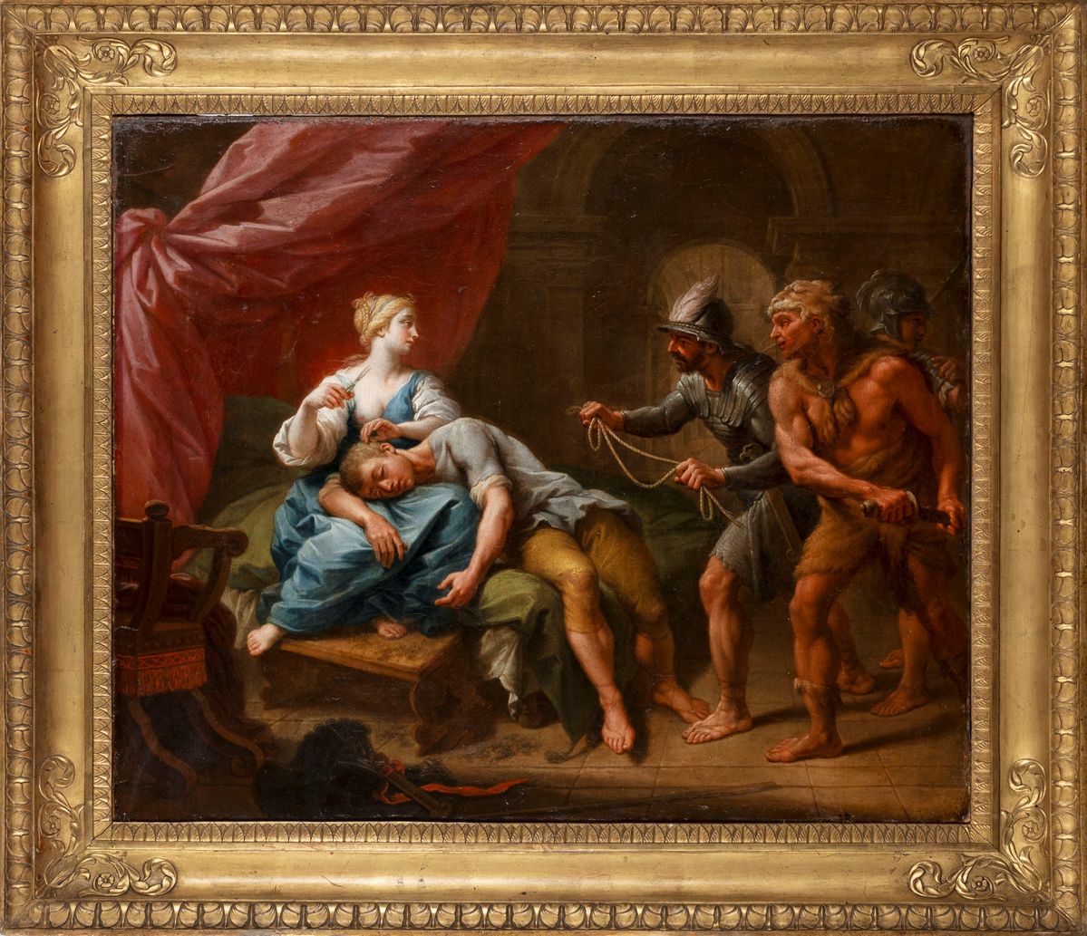 Paolo De Matteis - Sansone e Dalila, olio su tela
