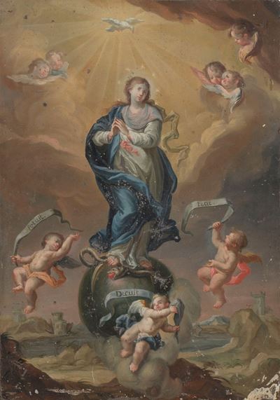 Immacolata Concezione, olio su zinco