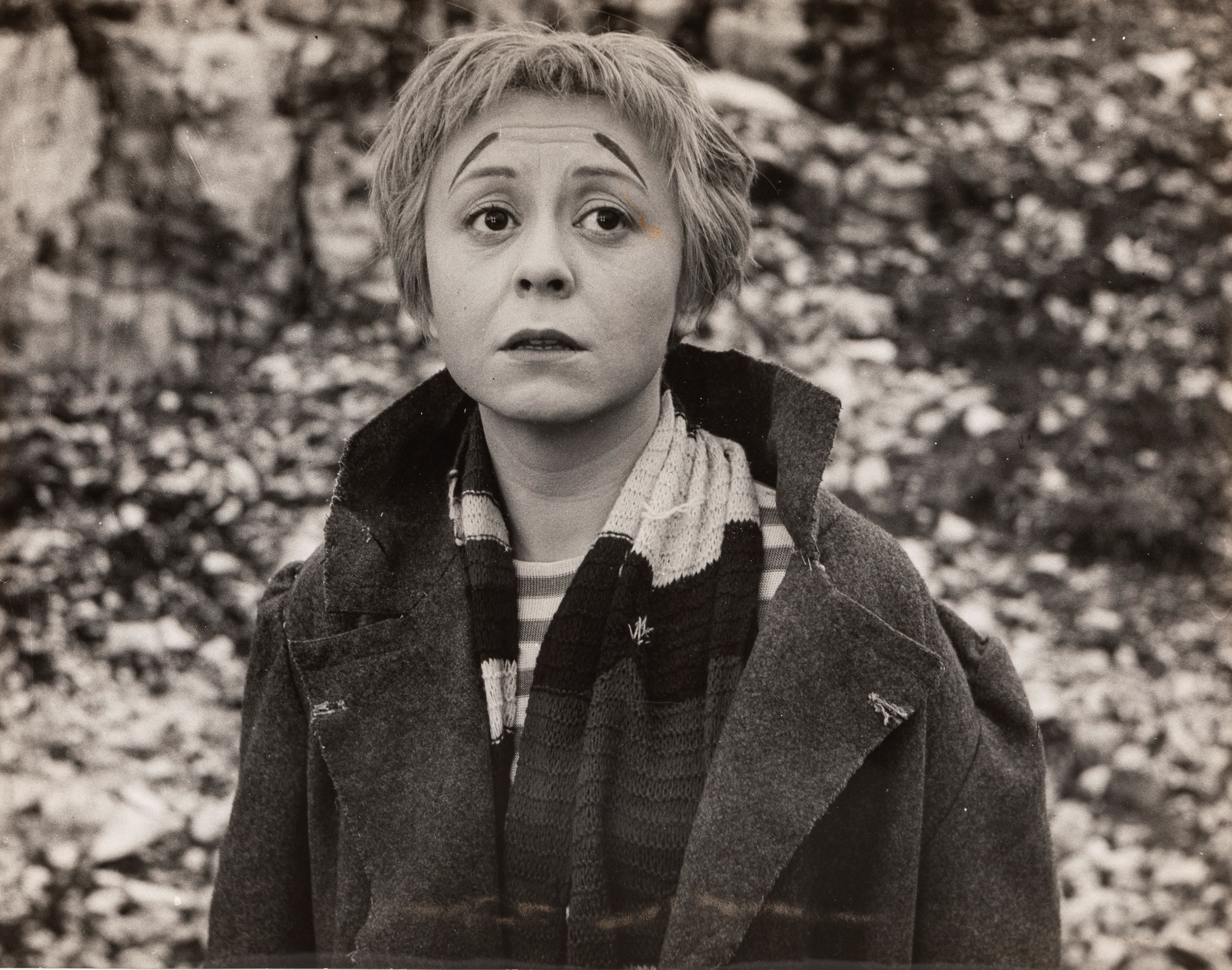Anonimo - Anthony Quinn, Giulietta Masina e Richard Basehart in 'La Strada', due stampe vintage a...