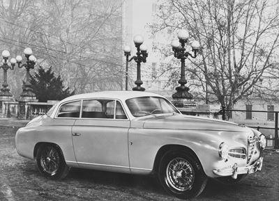 Alfa Romeo 1900 Coupé, Carrozzeria Colli 4/5 posti, Stampa vintage alla gelatina ai sali d'argent...