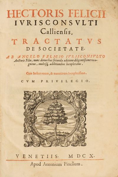 Tractatus De Societate Ab Angelo Felicio Iuriconsulto Auctoris Filio