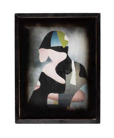 Senza titolo, tecnica mista e collage su tavola
