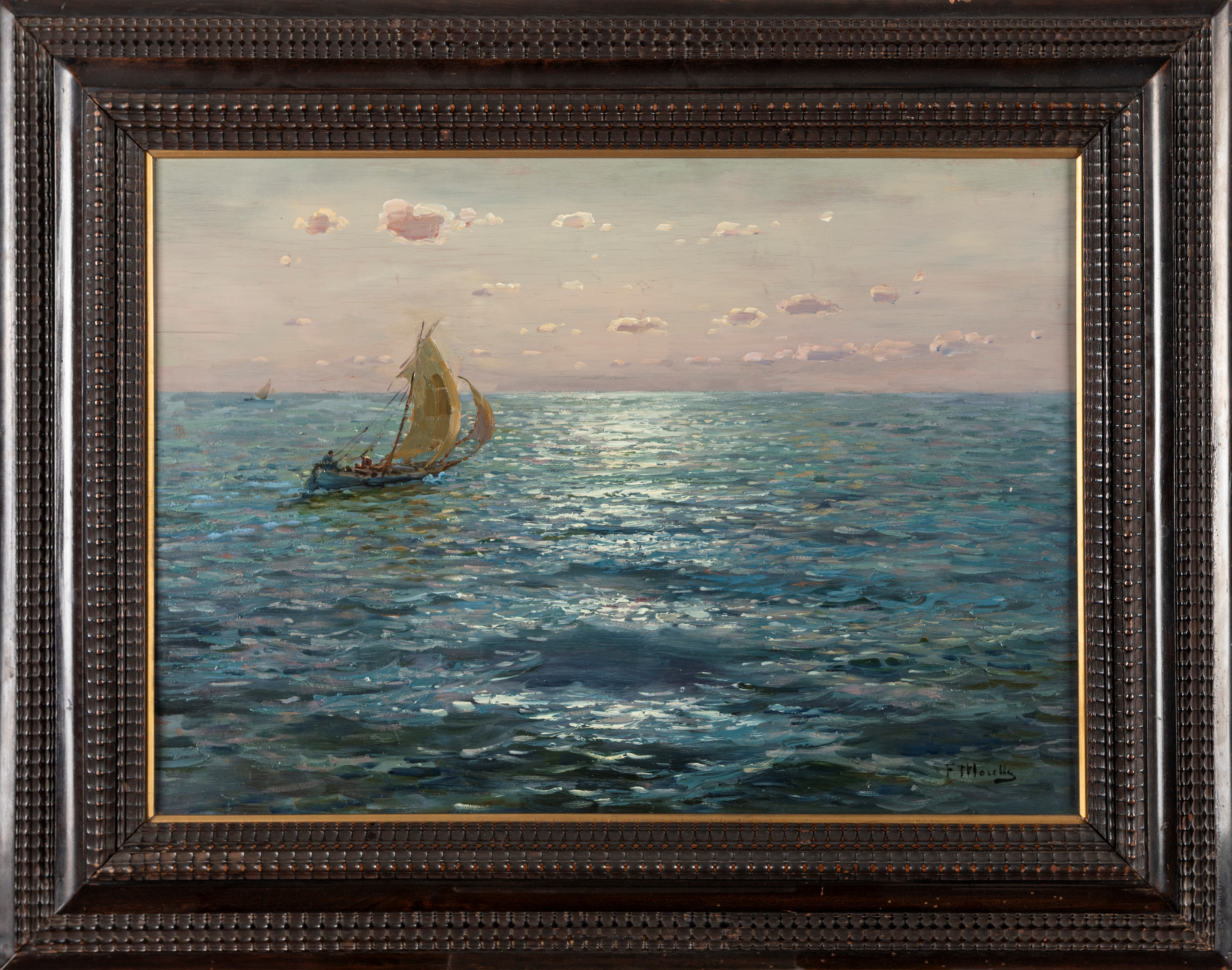Federico Morello - Marina, olio su compensato