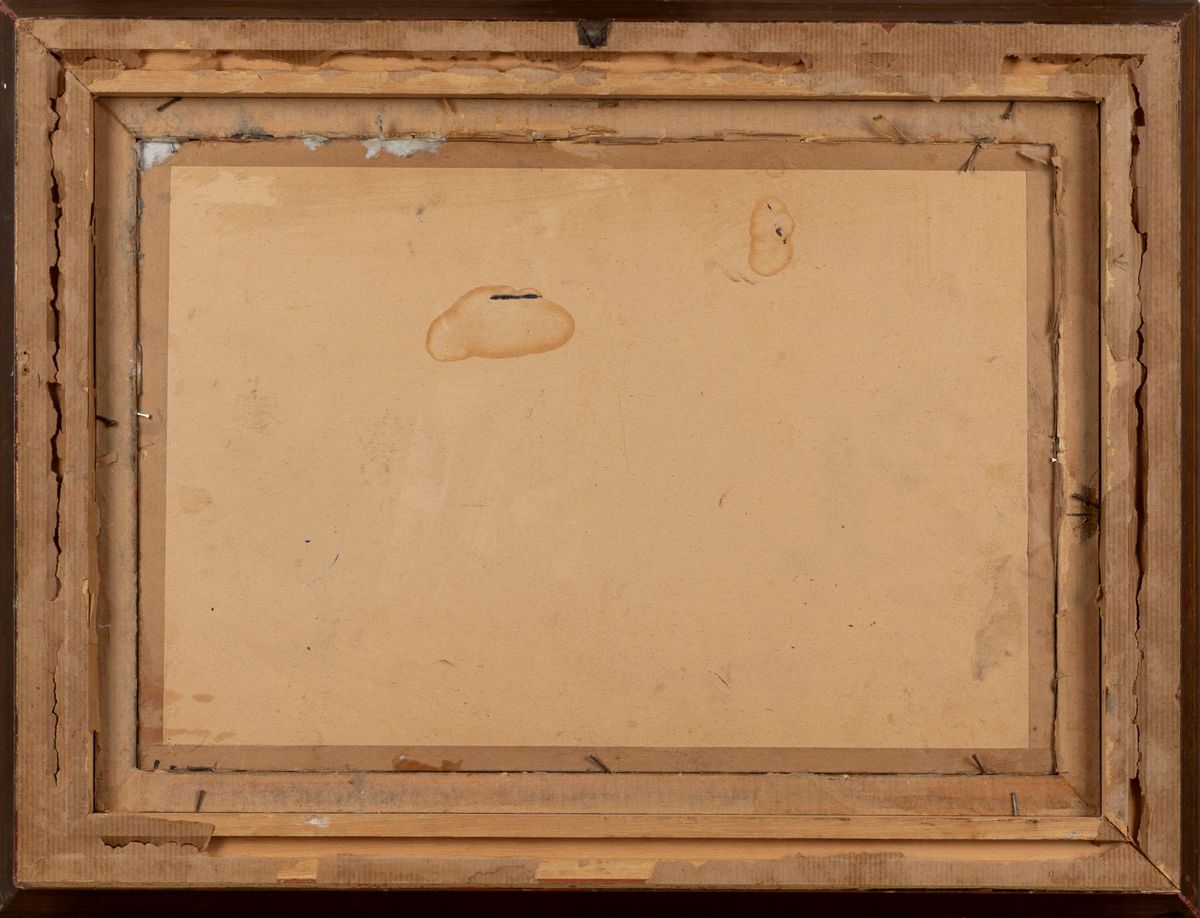 Felice Giordano - Casale, olio su cartone