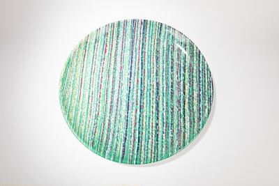 Piatto in ceramica smaltata policroma