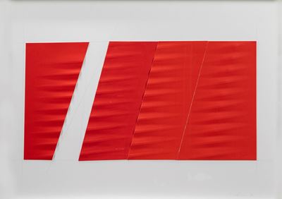 Rosso, carta estroflessa, 2002