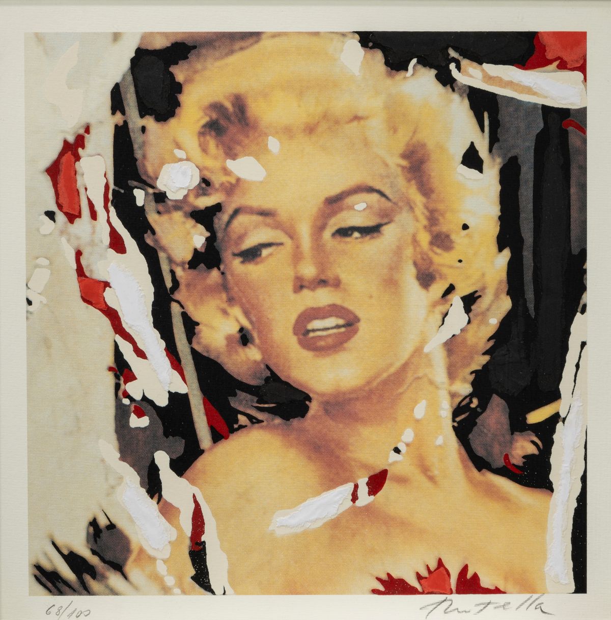 Mimmo Rotella - Marilyn, i volti - 10 serigrafie a colori e collage, edizione 68/100