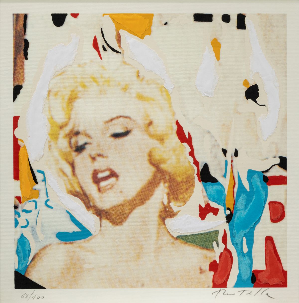 Mimmo Rotella - Marilyn, i volti - 10 serigrafie a colori e collage, edizione 68/100