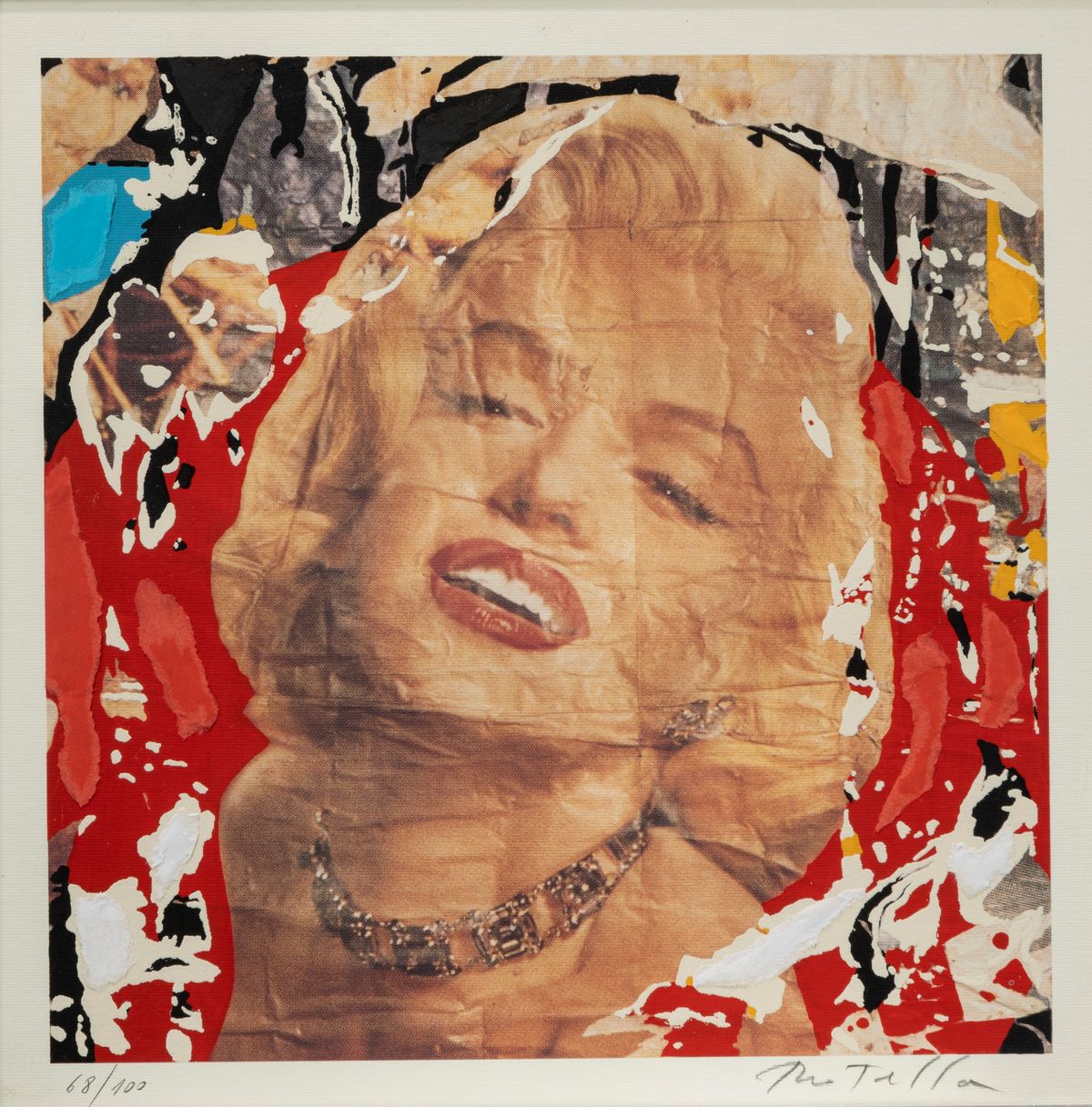 Mimmo Rotella - Marilyn, i volti - 10 serigrafie a colori e collage, edizione 68/100