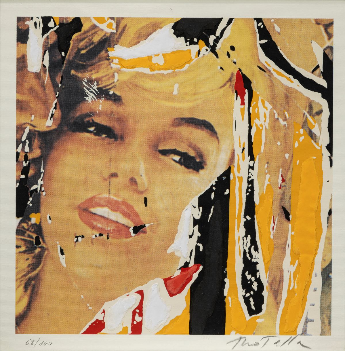 Mimmo Rotella - Marilyn, i volti - 10 serigrafie a colori e collage, edizione 68/100