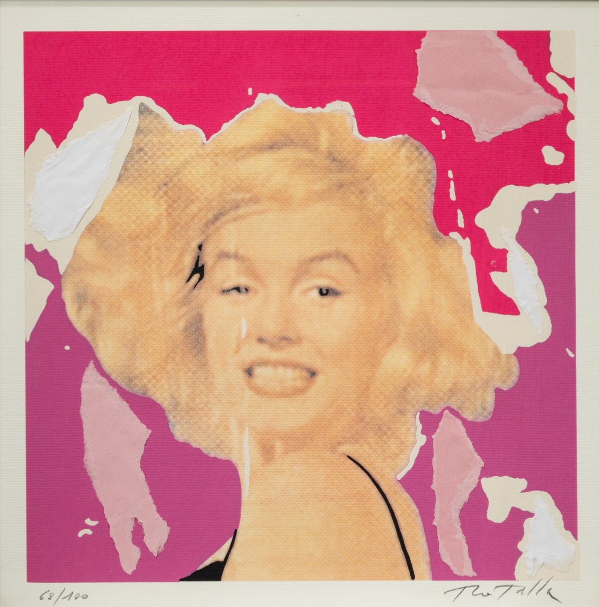Mimmo Rotella - Marilyn, i volti - 10 serigrafie a colori e collage, edizione 68/100