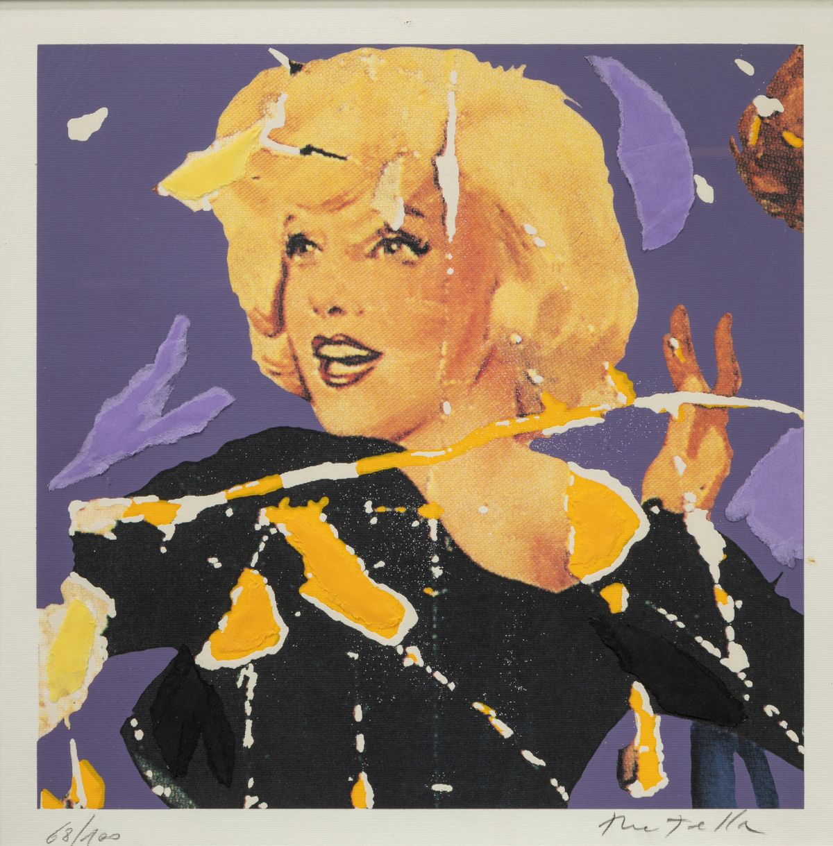 Mimmo Rotella - Marilyn, i volti - 10 serigrafie a colori e collage, edizione 68/100