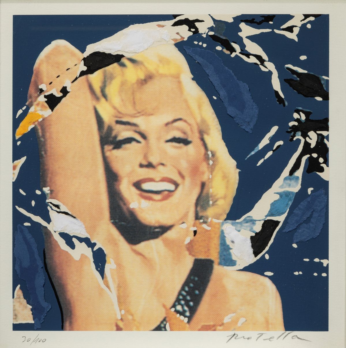 Mimmo Rotella - Marilyn, i volti - 10 serigrafie a colori e collage, edizione 68/100