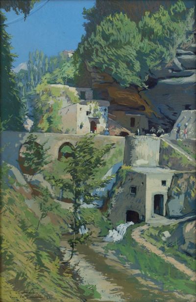 Cava dei Tirreni, tempera su cartone
