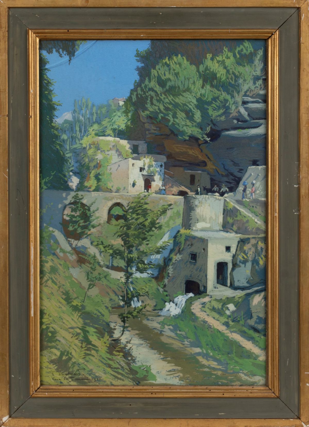 Pietro D'achiardi - Cava dei Tirreni, tempera su cartone