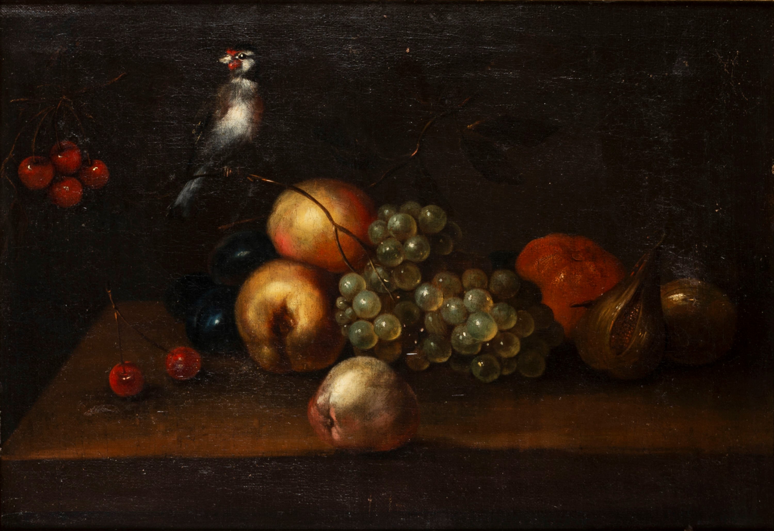 Scuola Emiliana, Secolo XVIII - Coppia di Nature Morte di Frutta Varia Distesa su Piani di Marmo