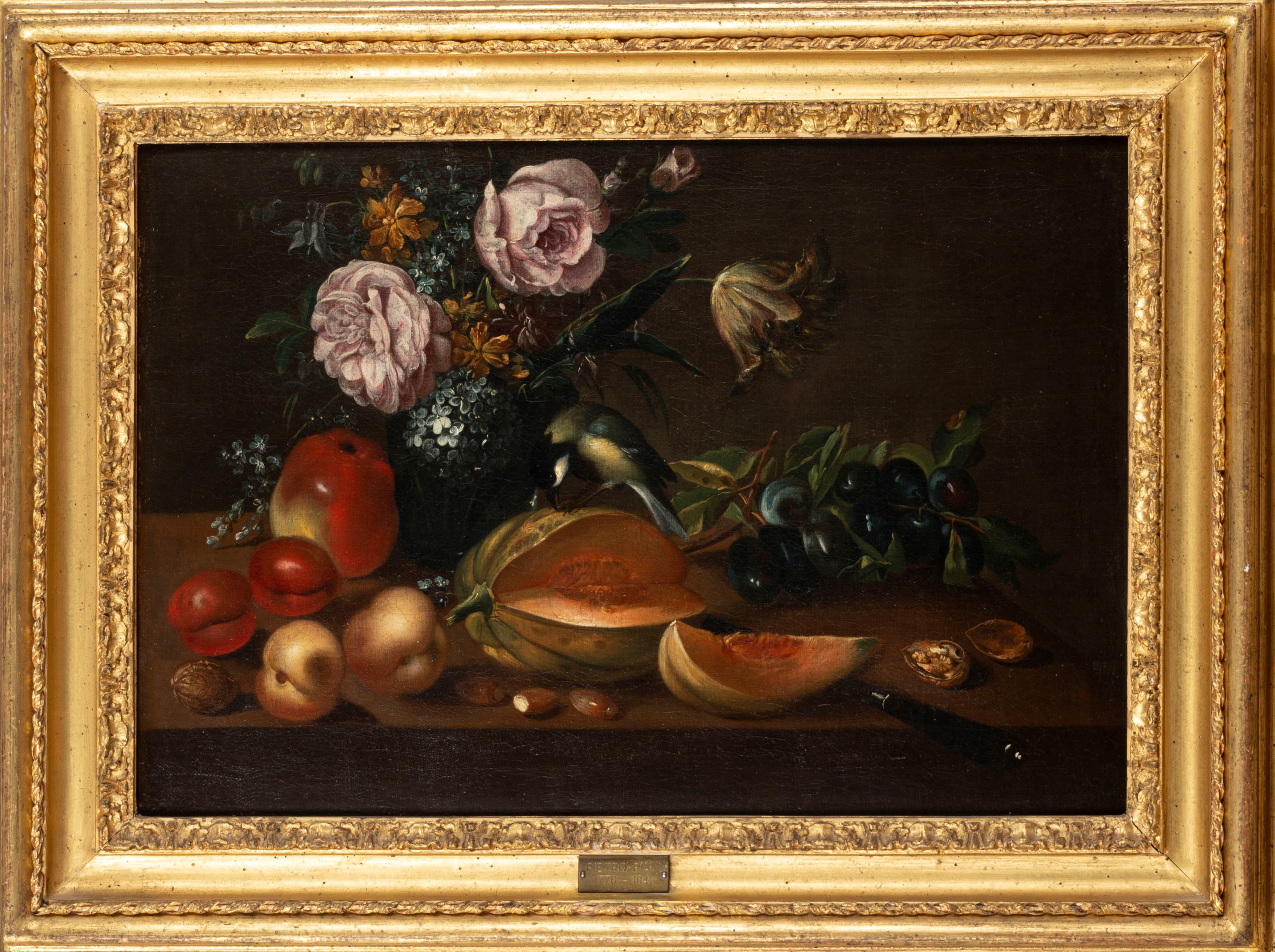 Scuola Emiliana, Secolo XVIII - Coppia di Nature Morte di Frutta Varia Distesa su Piani di Marmo