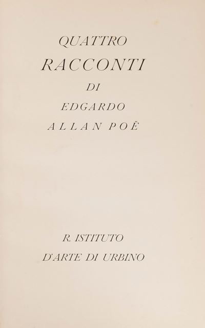 Quattro Racconti di Edgardo Allan Poe