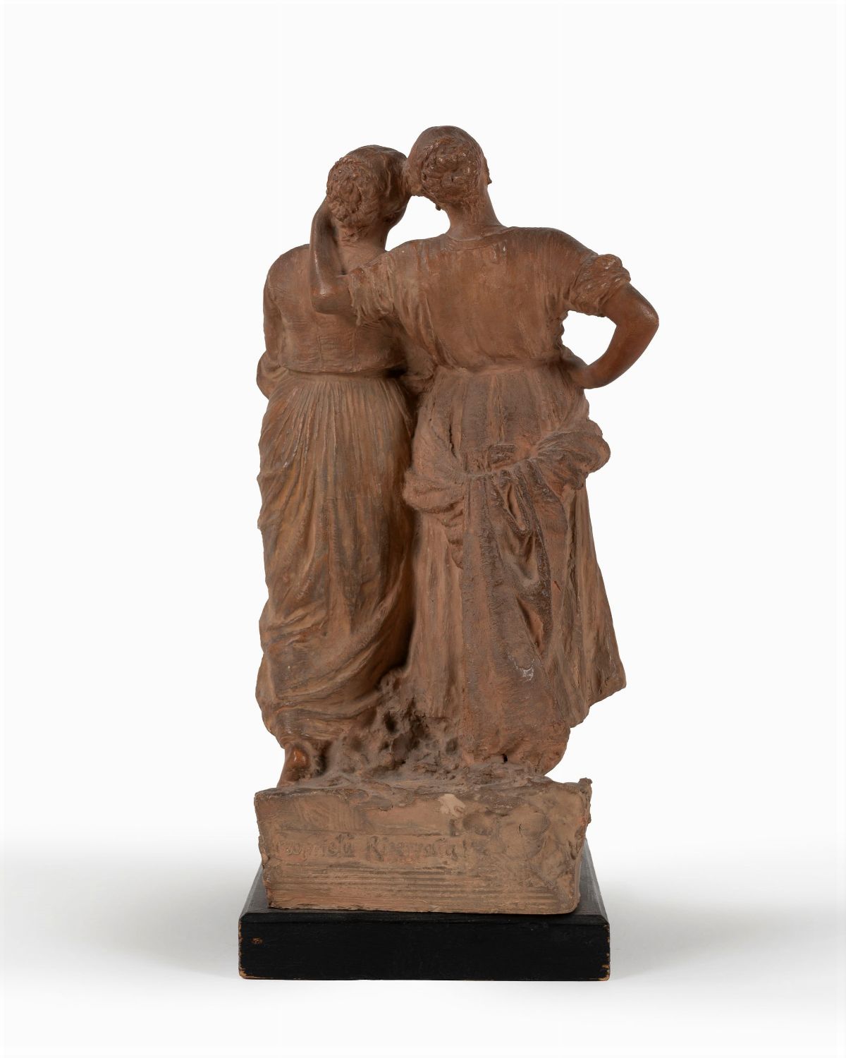 Costantino Barbella - Armonia - scultura in terracotta su base in legno, 1877