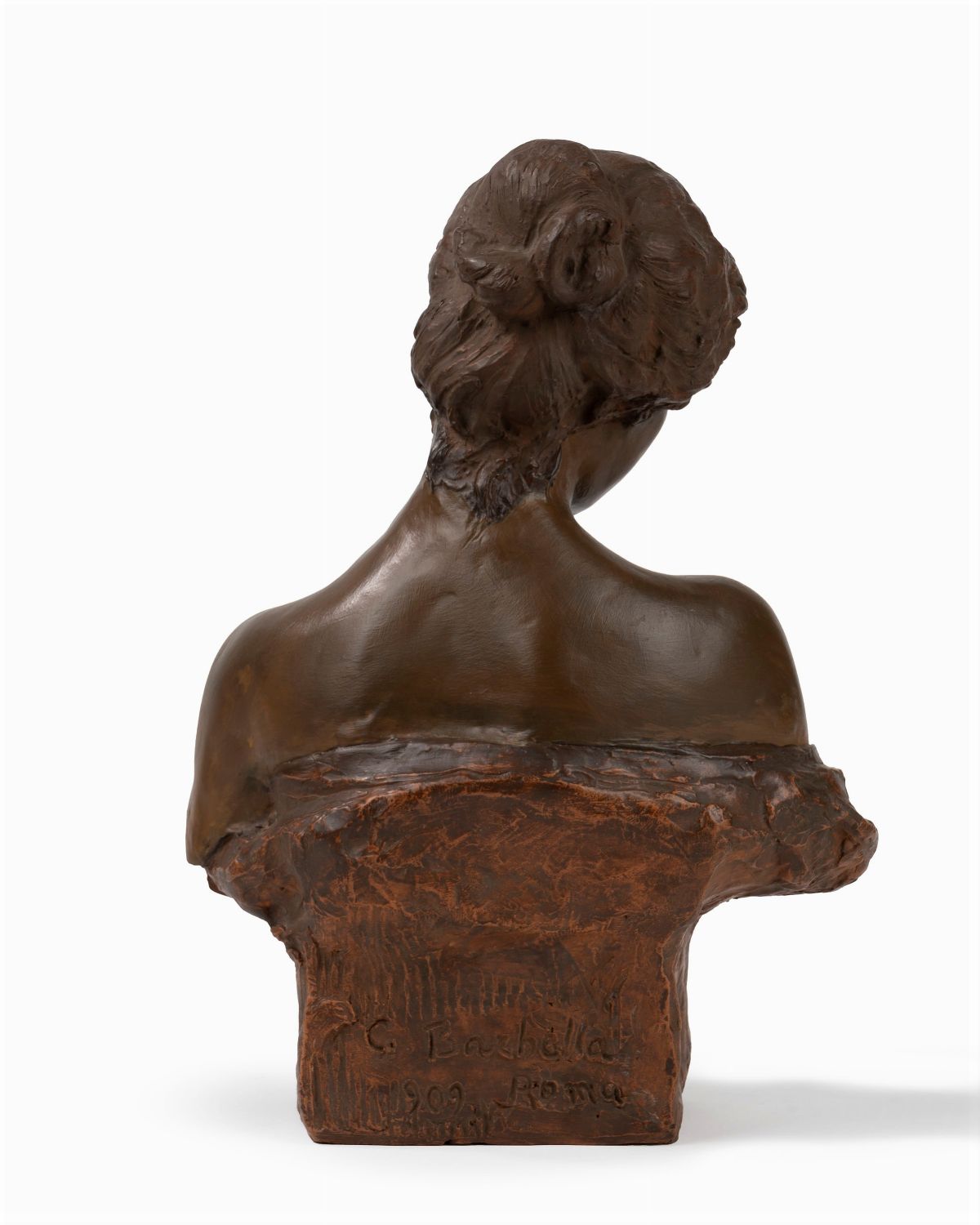Costantino Barbella - Pensierosa, scultura in terracotta