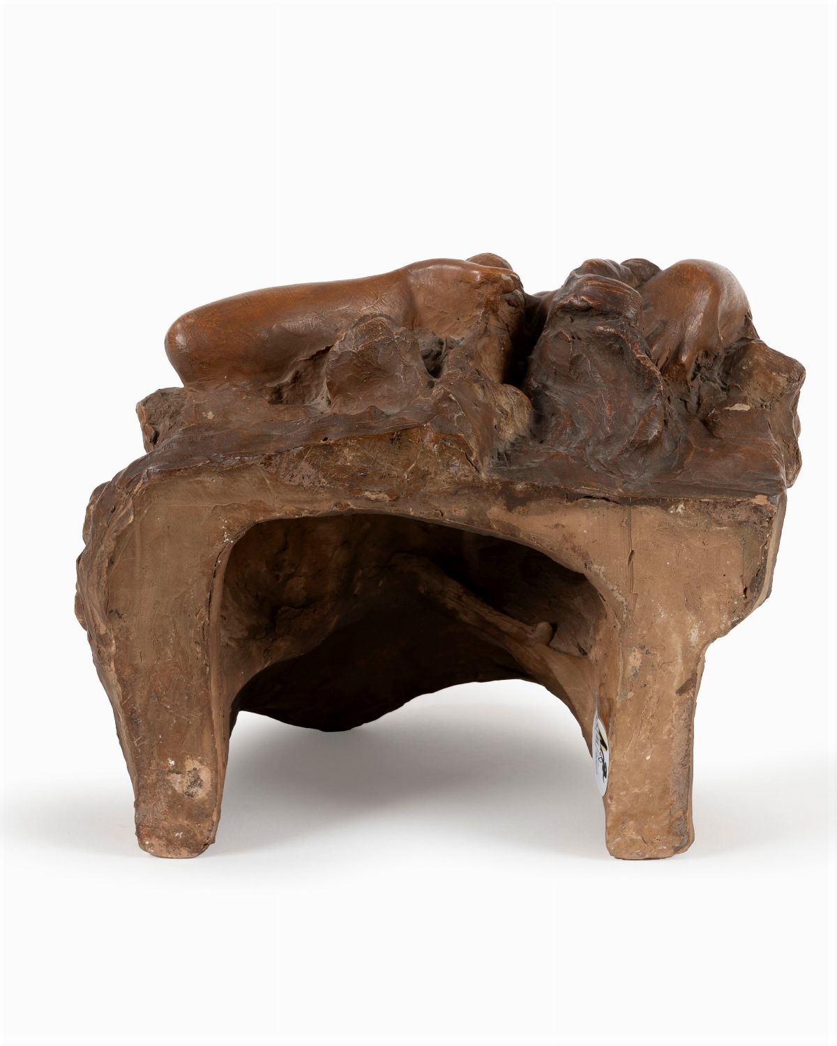 Costantino Barbella - Donna tra le rose (prima idea per Ebbrezza), scultura in terracotta