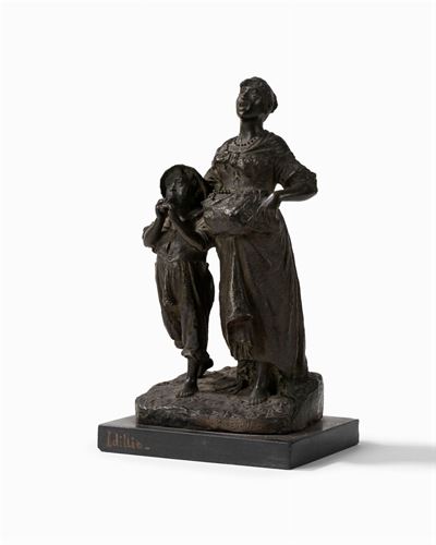 Idillio - scultura in bronzo del 1892