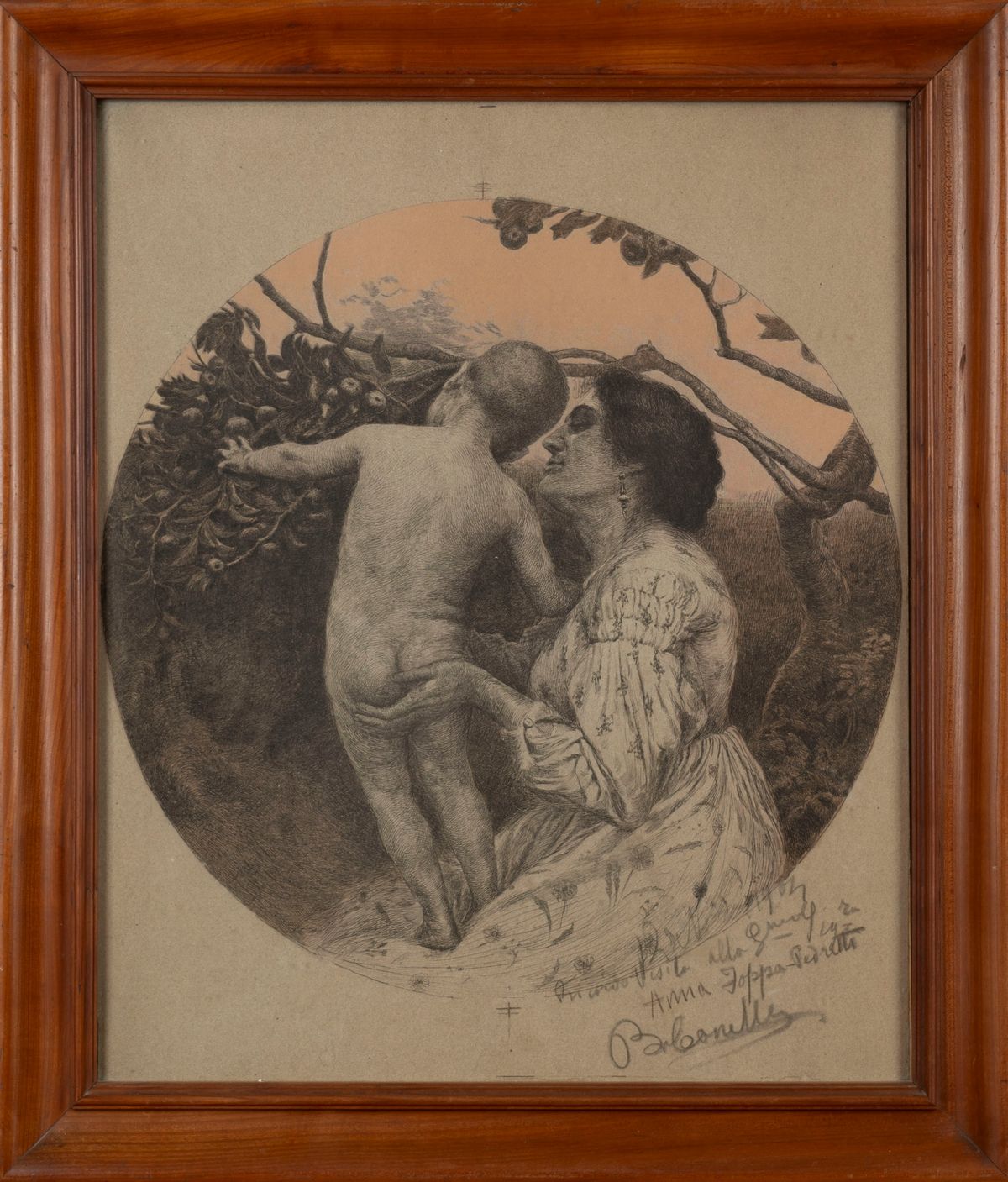 Basilio Cascella - Primi frutti, cromolitografia