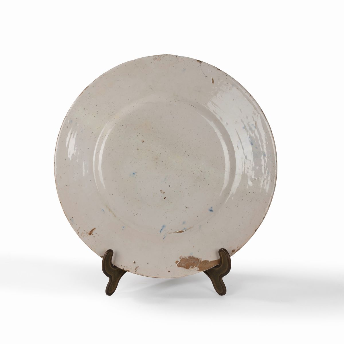 Basilio Cascella - Piatto con nudo femminile e uva, maiolica, diametro cm 29,5