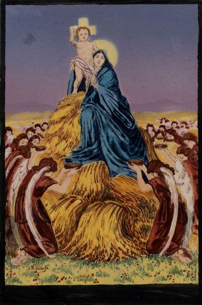 Madonna del Grano, maiolica