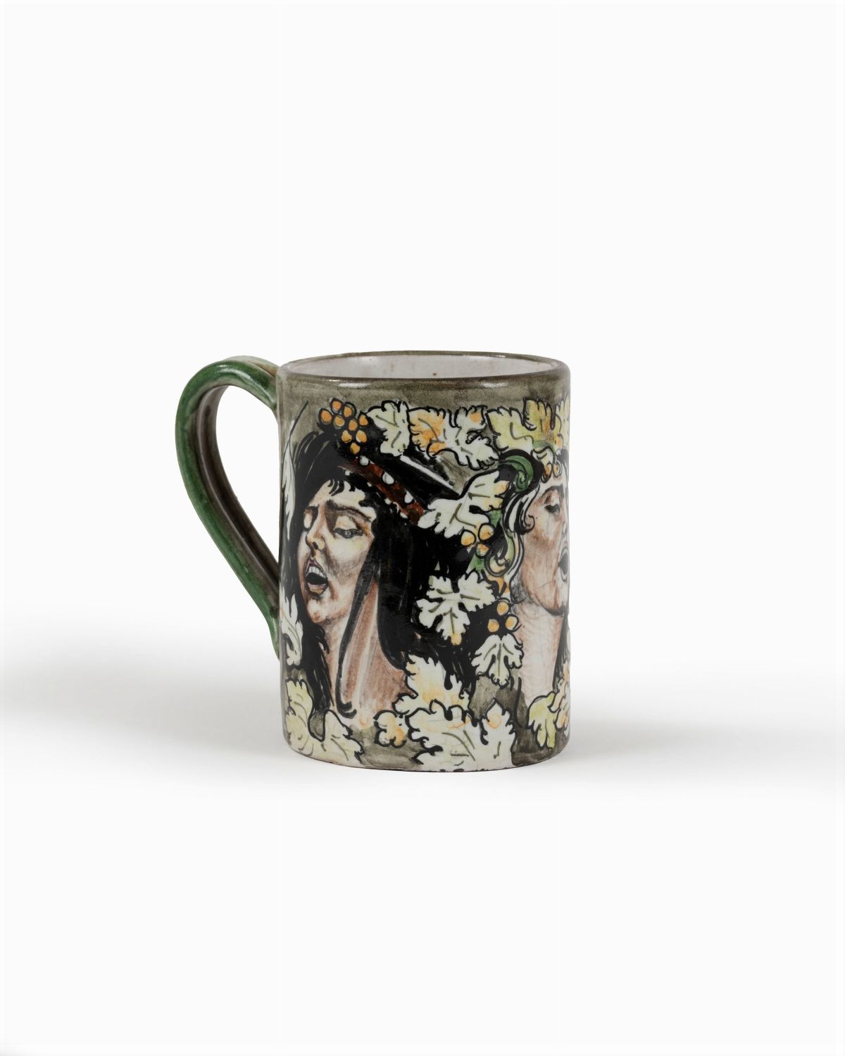Basilio Cascella - Bicchiere con le Baccanti, maiolica