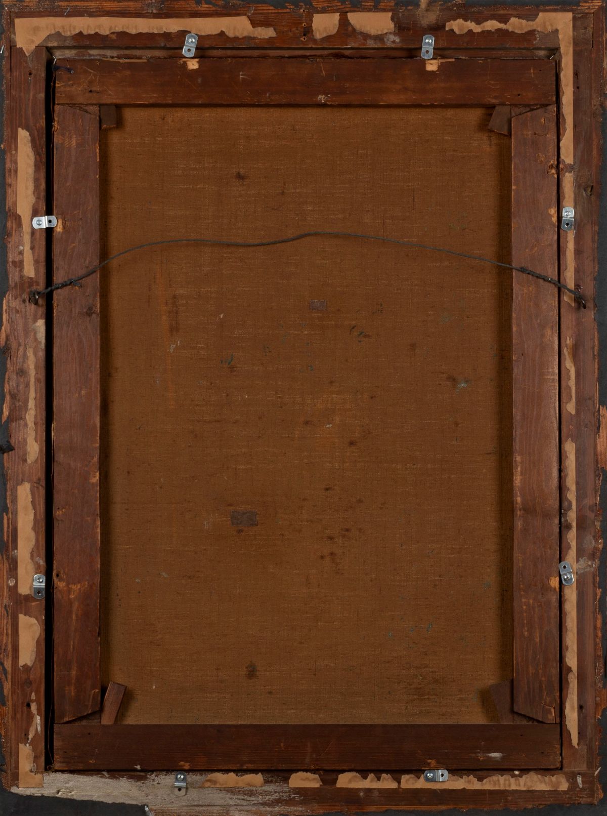 Francesco De Nicola - Bimba sulla scala dell'antico borgo, olio su tela