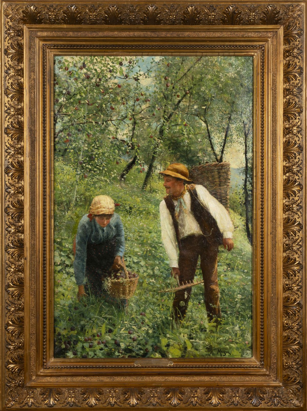 Alfonso Muzii - Tentazione, olio su tela