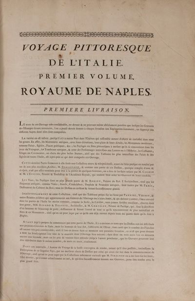 Voyage Pittoresque D'italie: Royaume De Naples.