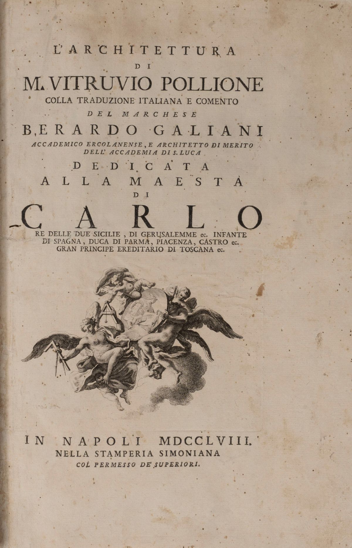 Vitruvio, Marco Pollione - L'architettura di M. Vitruvio Pollione Colla Traduzione Italiana e Com...