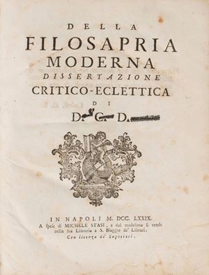 Of modern Philosapria. Critical-eclectic dissertation.