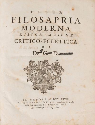 Della Filosapria Moderna. Dissertazione Critico-eclettica.