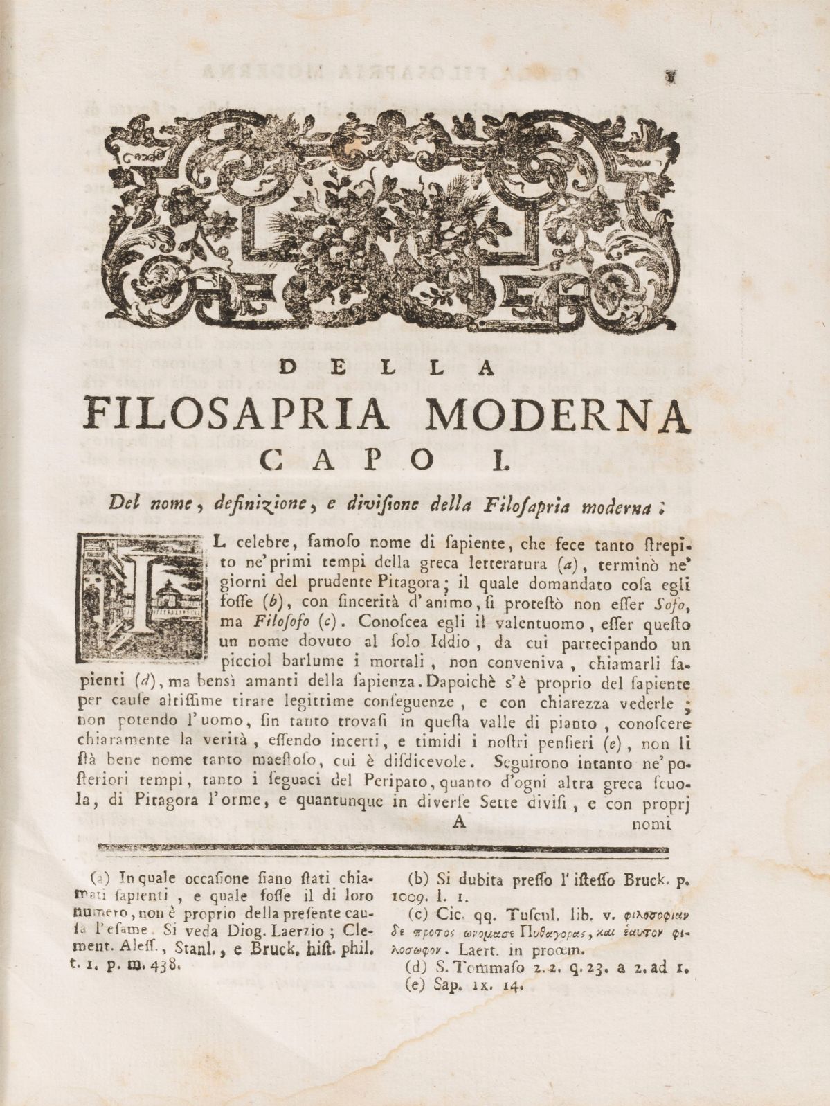 Domenico Cocenti - Della Filosapria Moderna. Dissertazione Critico-eclettica.