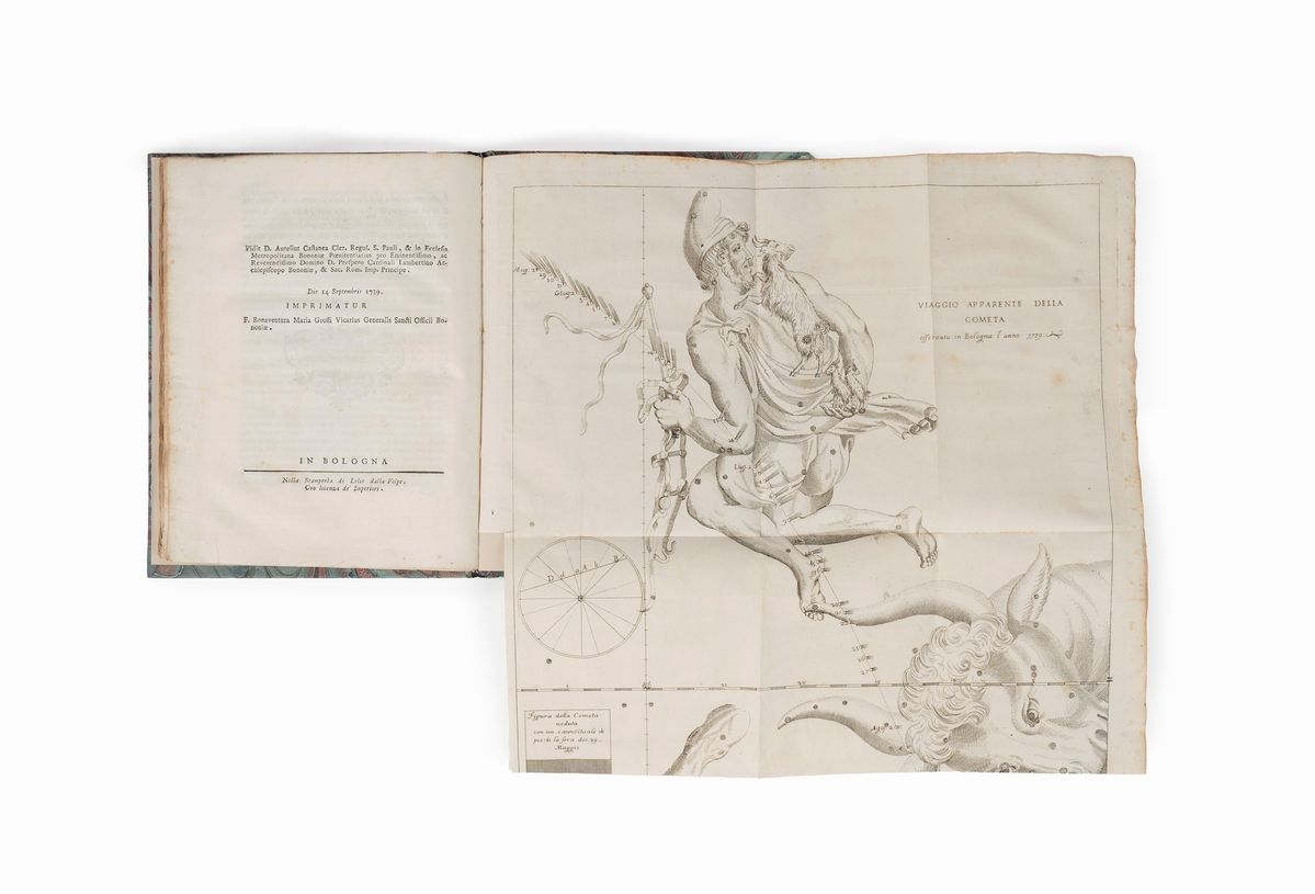 1) la Cometa Dell'anno 1739 Osservata nella Specula Dell'istituto delle Scienze di Bologna Ne' Me...