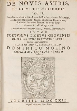 De nouis astris et cometis Aethereis.