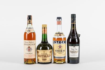 Selezione di Brandy e Cognac: 4 Bottiglie