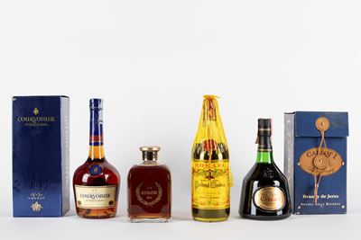 Selezione di Brandy e Cognac, Set di 4 Bottiglie