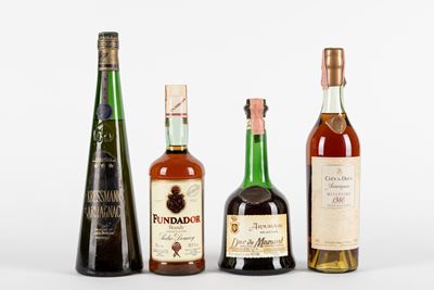 Kressmann, Armagnac Tre Stelle; Domecq, Fundador Brandy; Duc de Maraval, Armagnac; Cles du Duc, A...