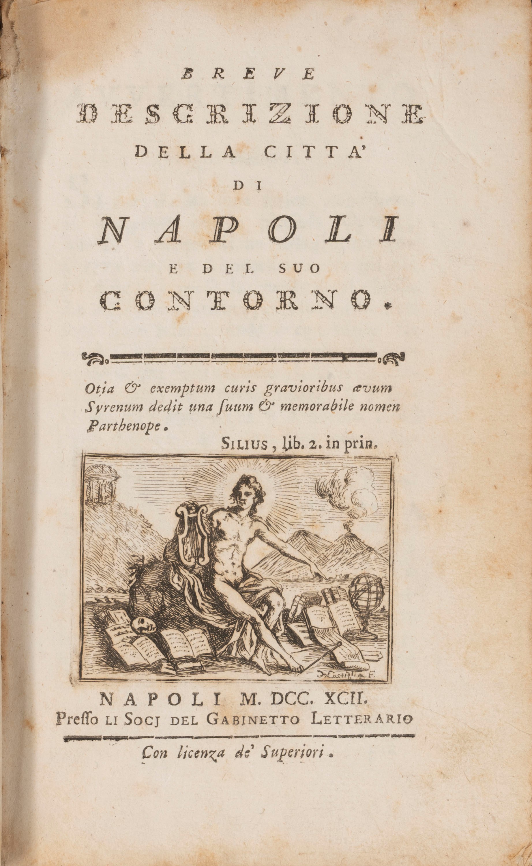 Giuseppe Maria Galanti - Breve Descrizione della Città di Napoli e del suo contorno, 1792